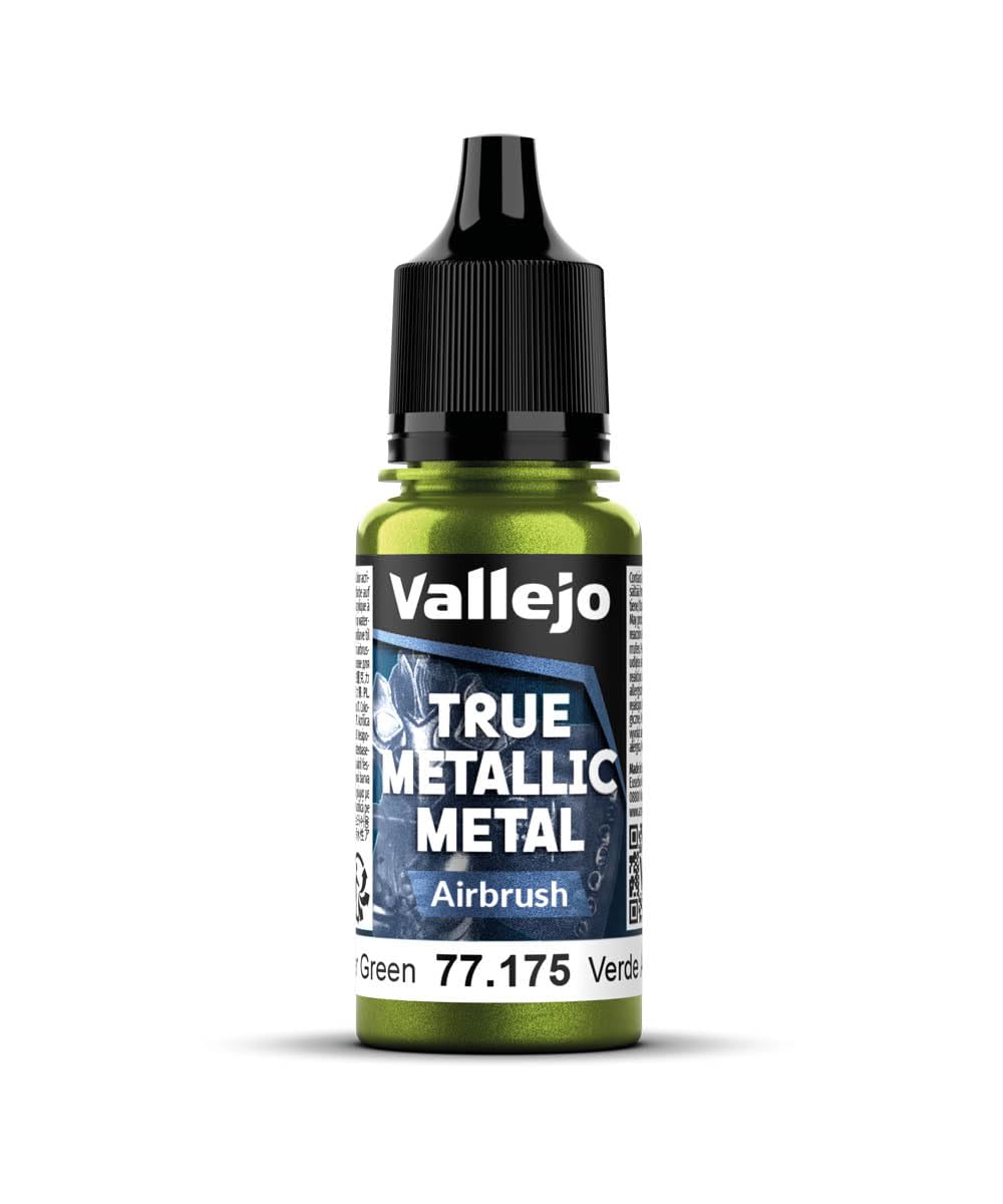 VALLEJO True Metallic — Peinture métallique vert ambre 18 ml