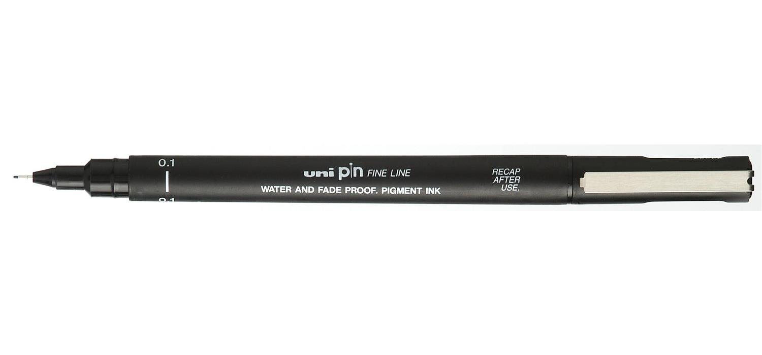 UNI-BALL — Stylo pointe calibrée 0,1 mm noir