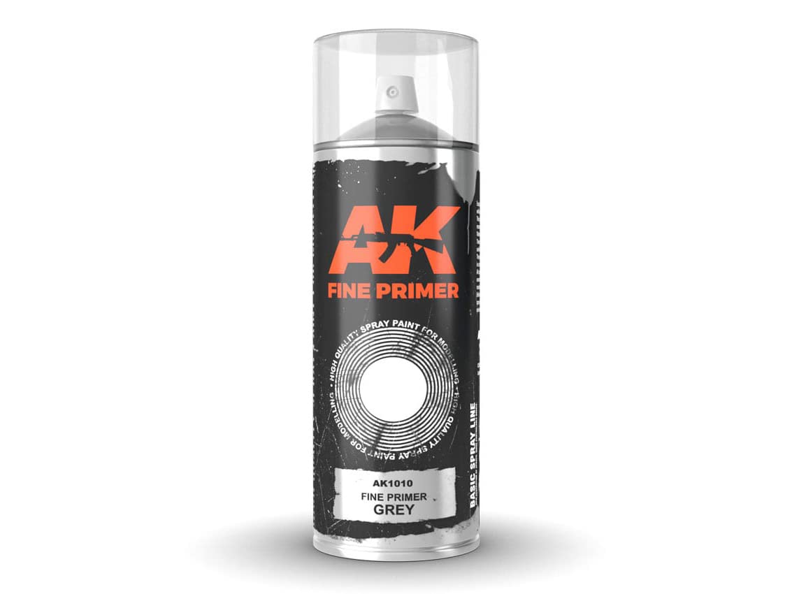 AK INTERACTIVE — Apprêt fin gris en spray 400 ml