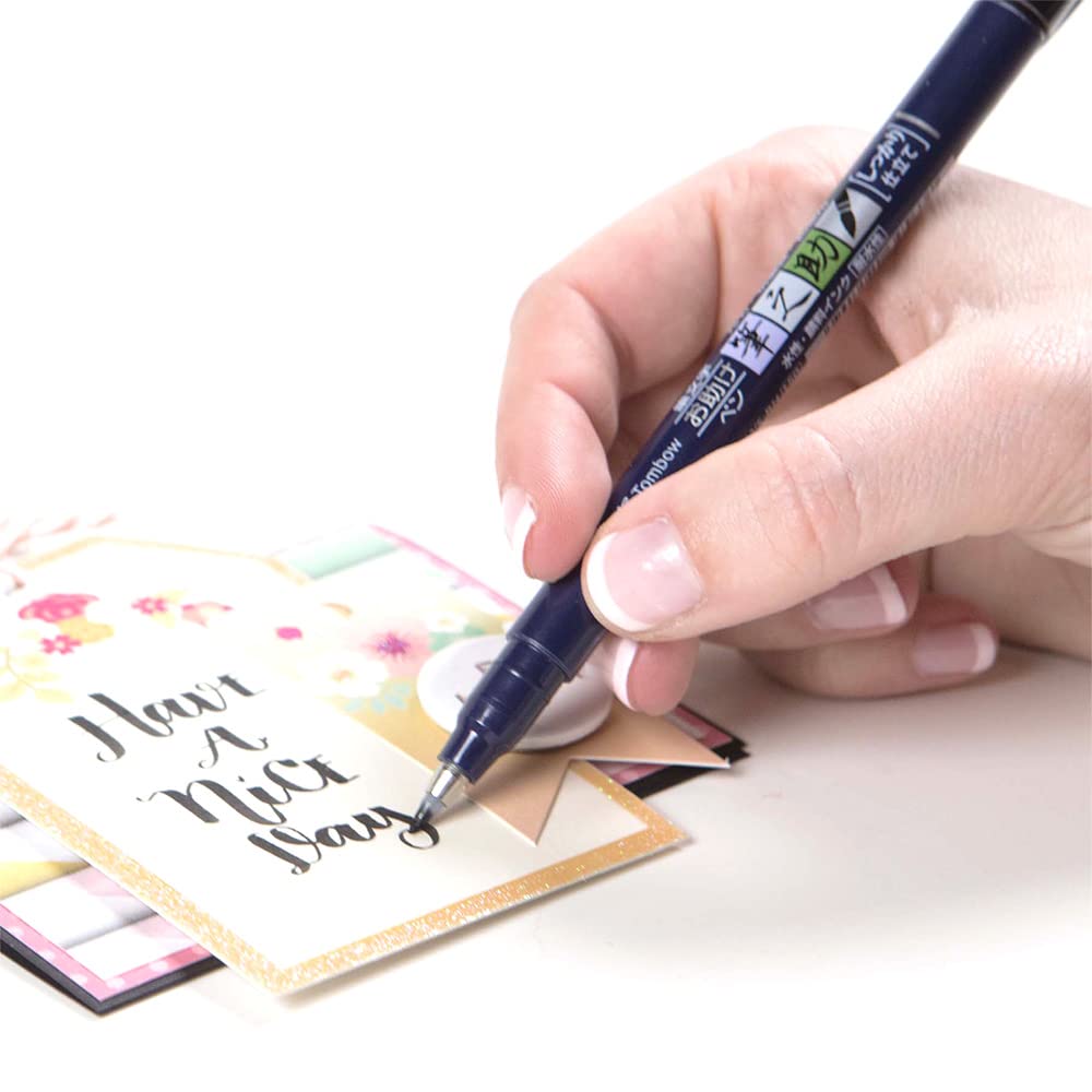 TOMBOW Fudenosuke — Stylo-feutre pointe souple noir – Image 3