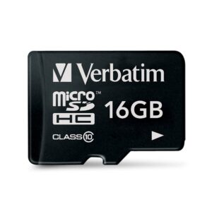 VERBATIM Premium — Carte mémoire microSDHC 16 Go noire