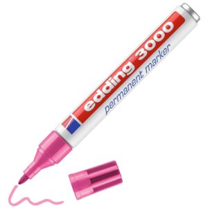 EDDING 3000 — Marqueur permanent rose pointe ronde 1,5-3 mm