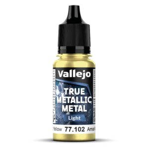 VALLEJO — Peinture métallique True Metallic jaune 18 ml