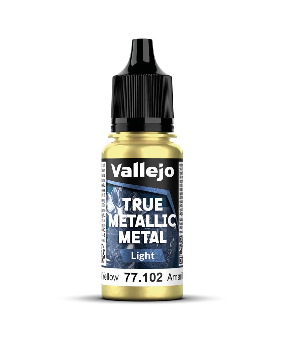 VALLEJO — Peinture métallique True Metallic jaune 18 ml