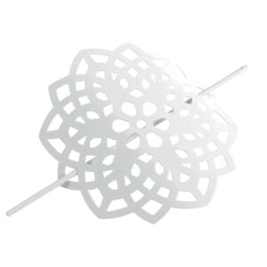 DOUCEUR D'INTÉRIEUR Rosae — Embrasse broche Ø 17 cm blanc