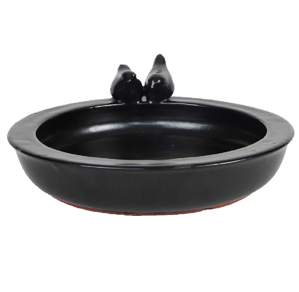 ESSCHERT DESIGN — Abreuvoir rond anthracite pour oiseaux