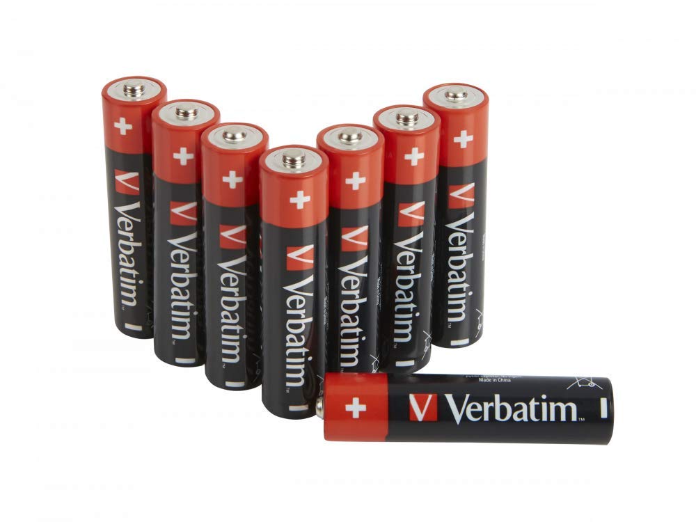 VERBATIM — Piles alcalines AAA 1,5 V, lot de 8