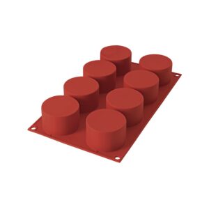 SILIKOMART SF119 — Moule cylindres 8 cavités en silicone Terre Cuite