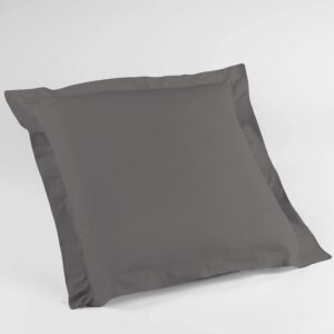 DOUCEUR D'INTÉRIEUR — Taie d'oreiller Lina gris souris 63x63 cm