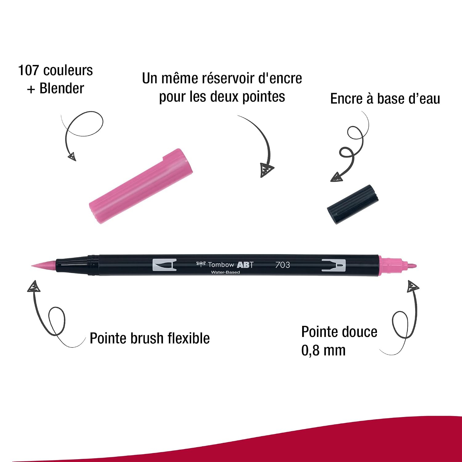 TOMBOW AB-10C-MANGA 2 — Kit de 10 feutres pinceau double pointe – Image 2