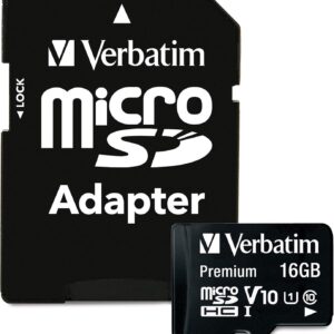 VERBATIM — Carte mémoire microSDHC 16 Go avec adaptateur