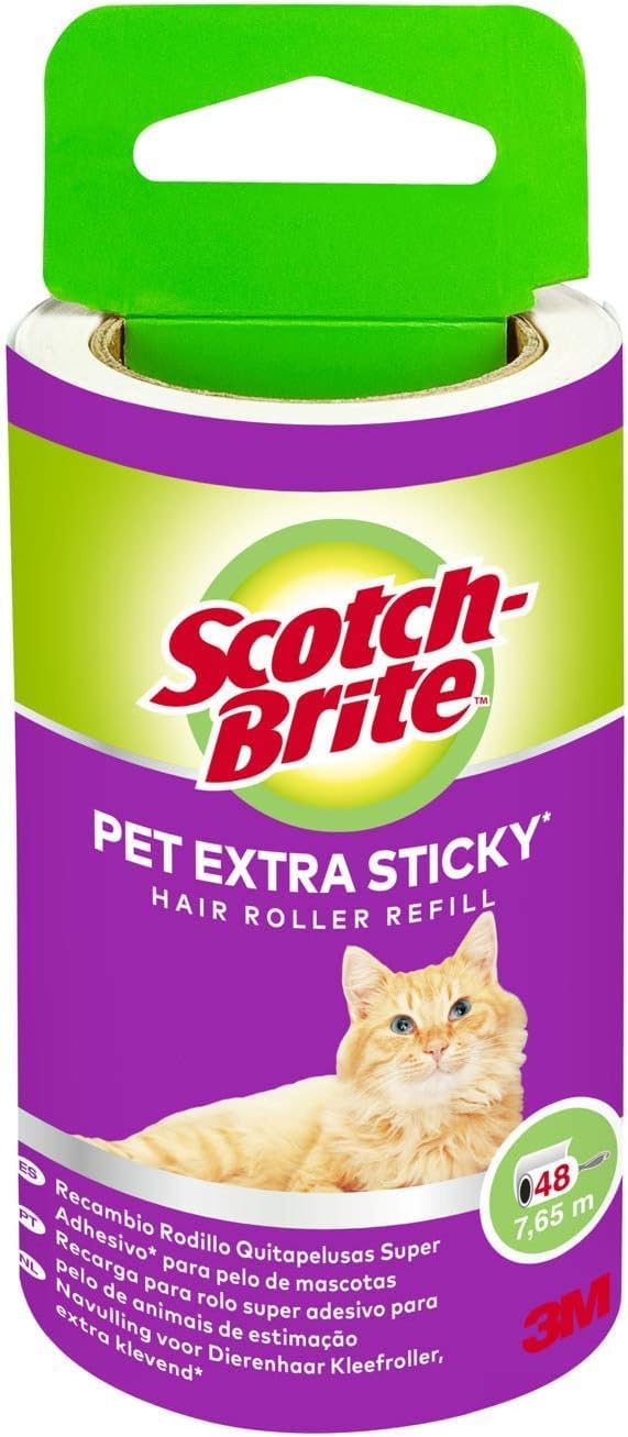 SCOTCH-BRITE Pet Extra Sticky — Recharge rouleau adhésif 48 feuilles