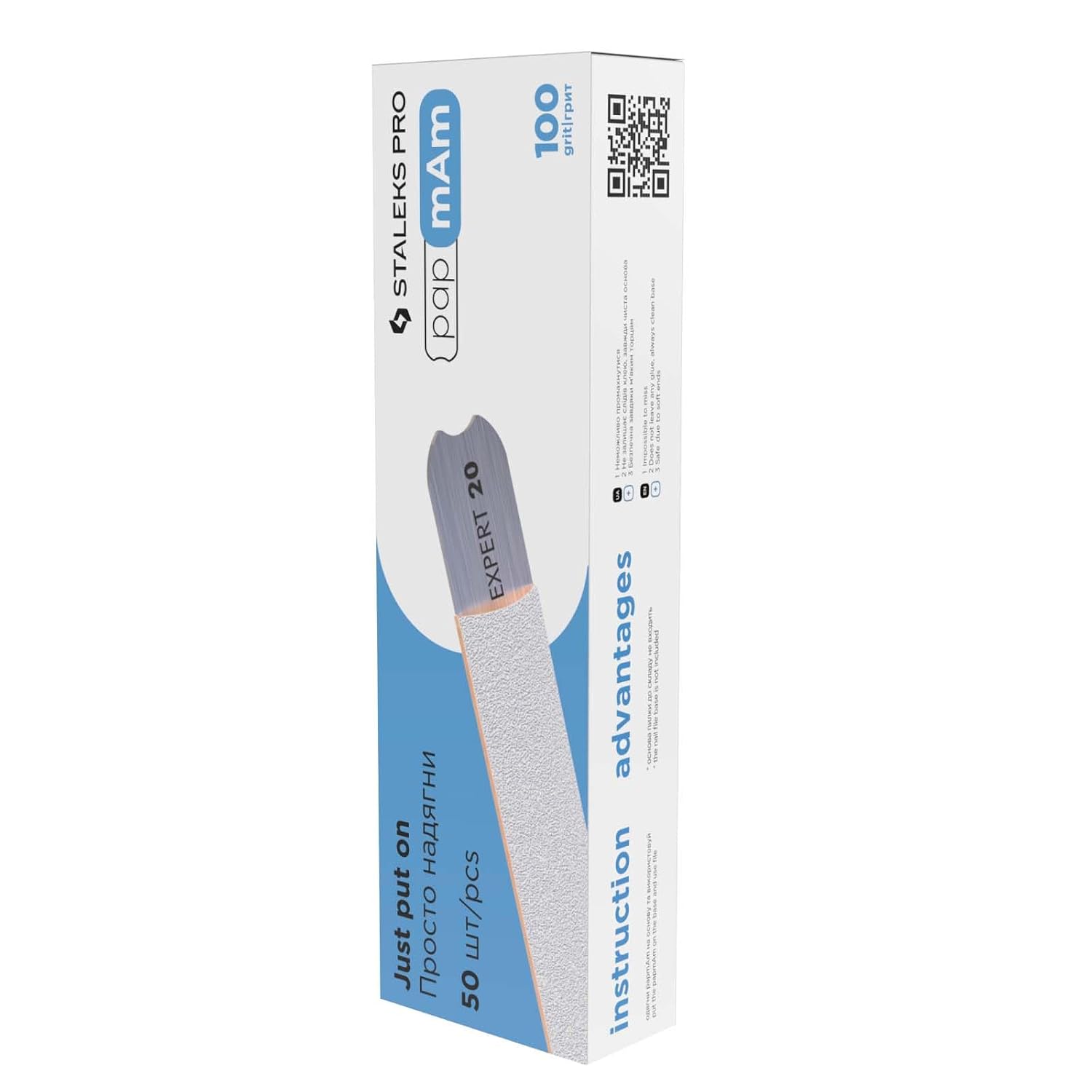 STALEKS PRO Expert 22 — Lot de 50 limes à ongles jetables – Image 2