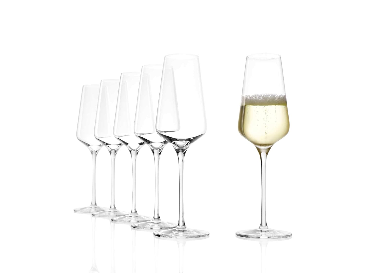 STÖLZLE LAUSITZ STARlight — Lot de 6 verres à champagne 290 ml