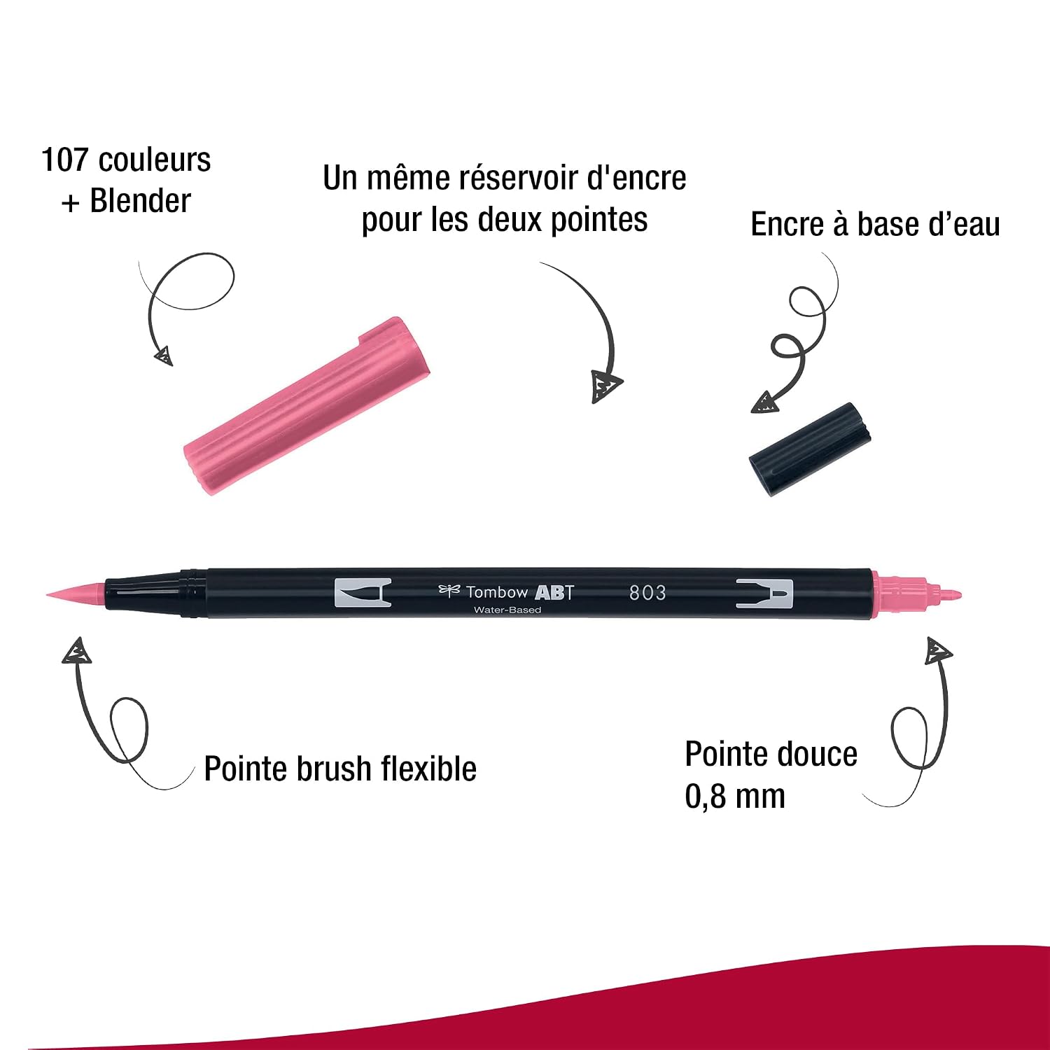 TOMBOW ABT — Lot de 6 stylos à double pointe double pinceau – Image 2