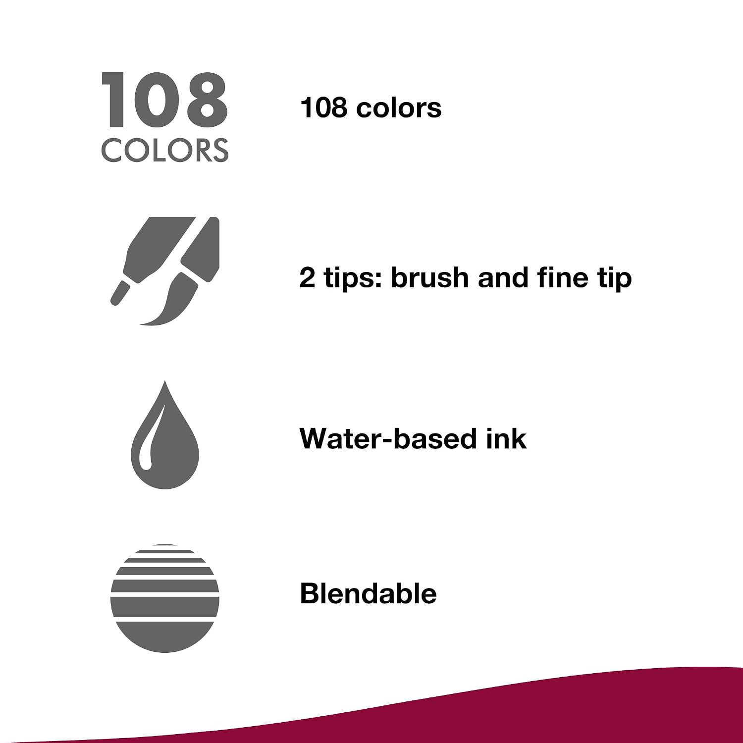 TOMBOW Dual Brush — Marqueur double pointe rose punch – Image 2