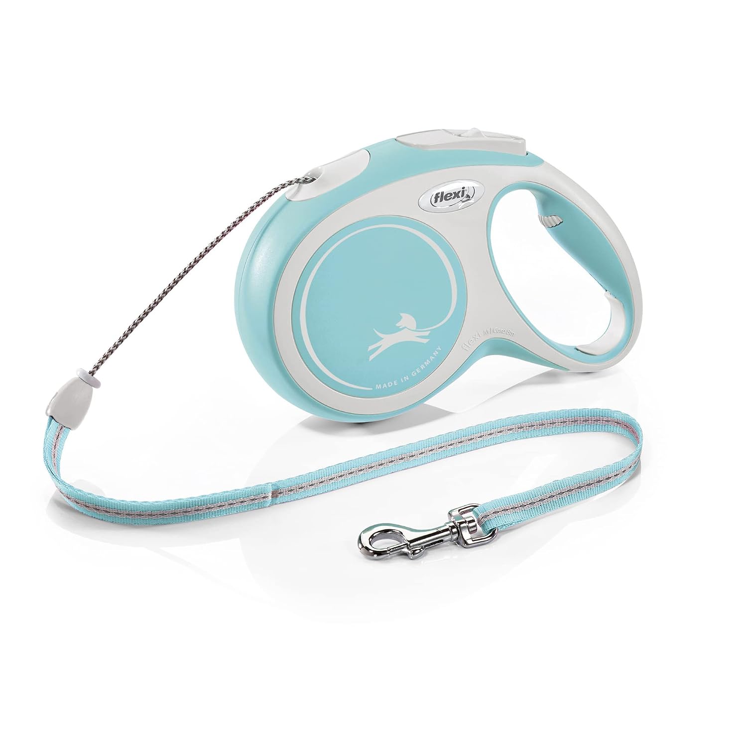FLEXI New Comfort — Laisse à cordon 8 m bleu clair M