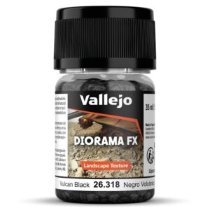 VALLEJO Diorama FX — Texture paysage noir vulcain 35 ml