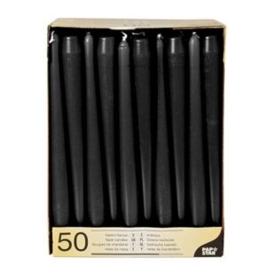 PAPSTAR — 50 bougies chandelles noires Ø 2,2 x 25 cm