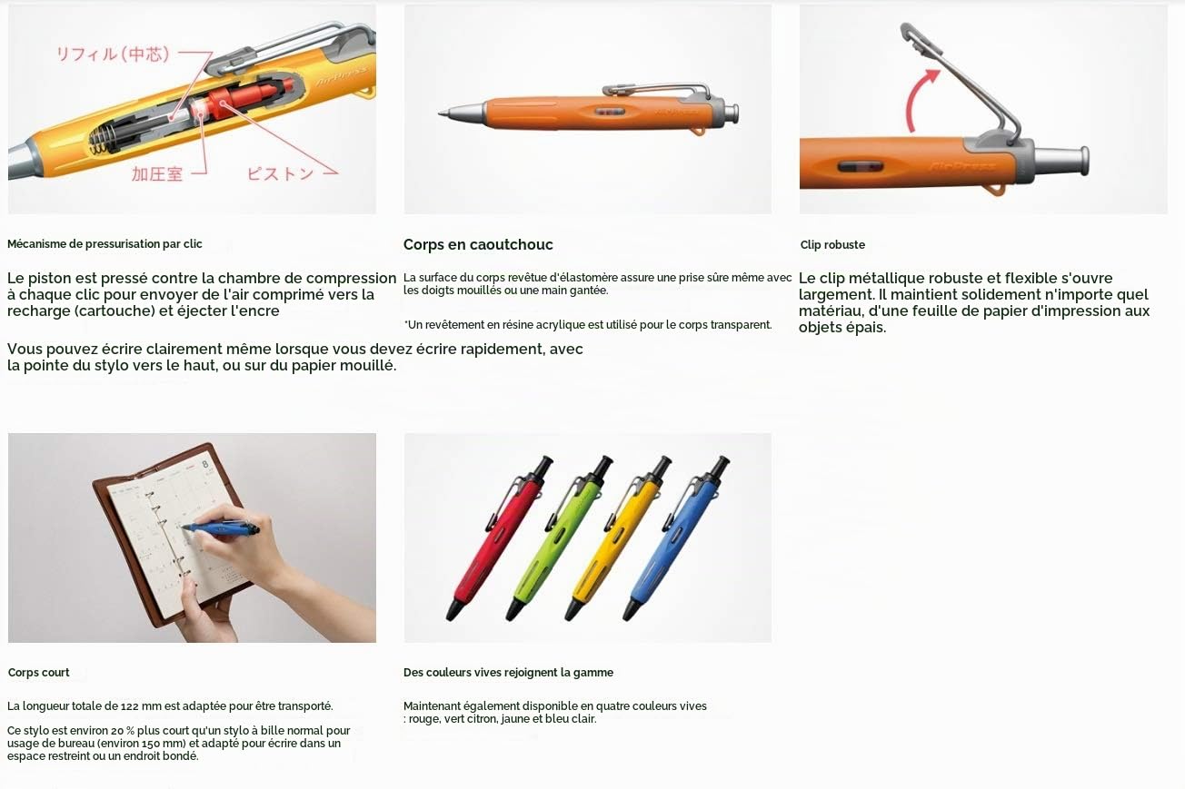 TOMBOW — Recharge pour stylo-bille AirPressPen/Reporter 4 noir – Image 4