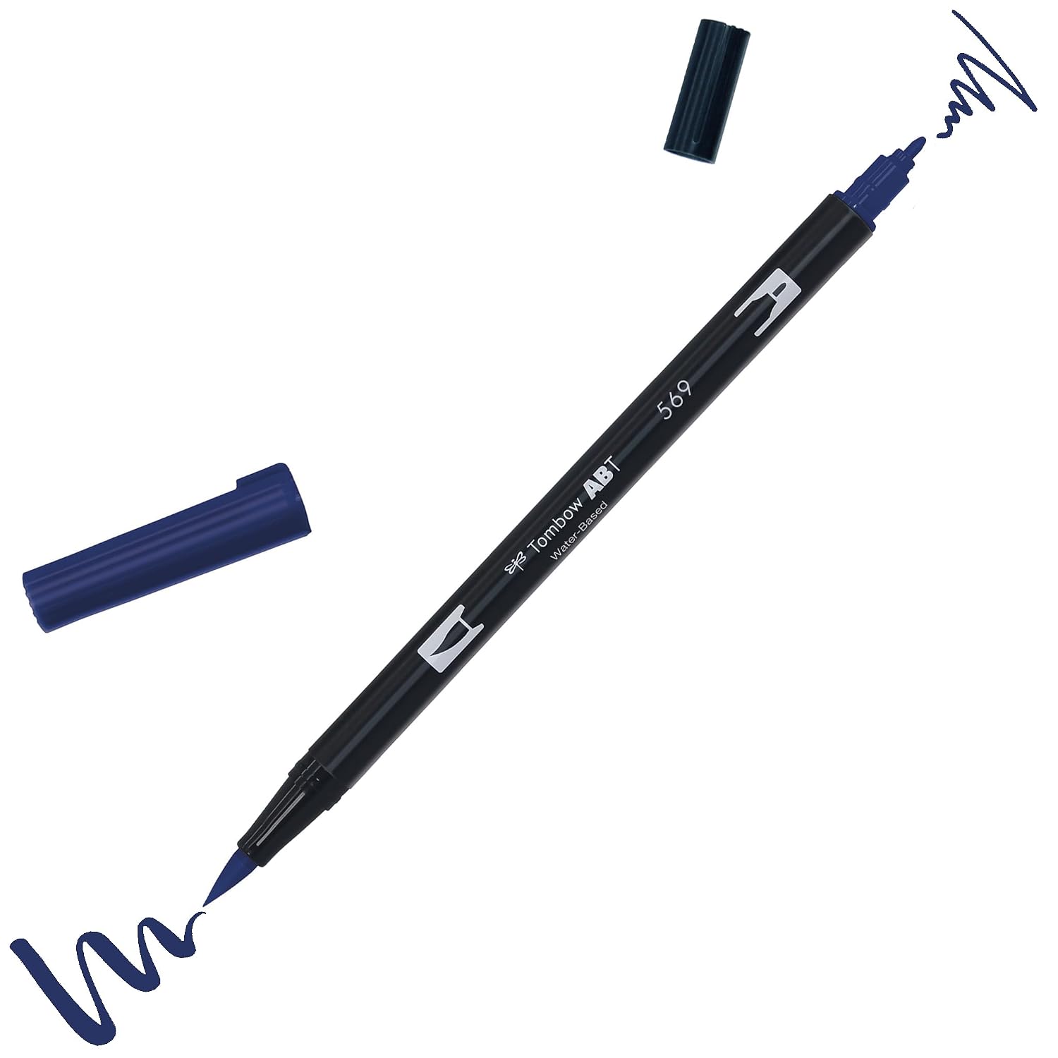 TOMBOW Dual Brush — Stylo double pointe pinceau bleu jet