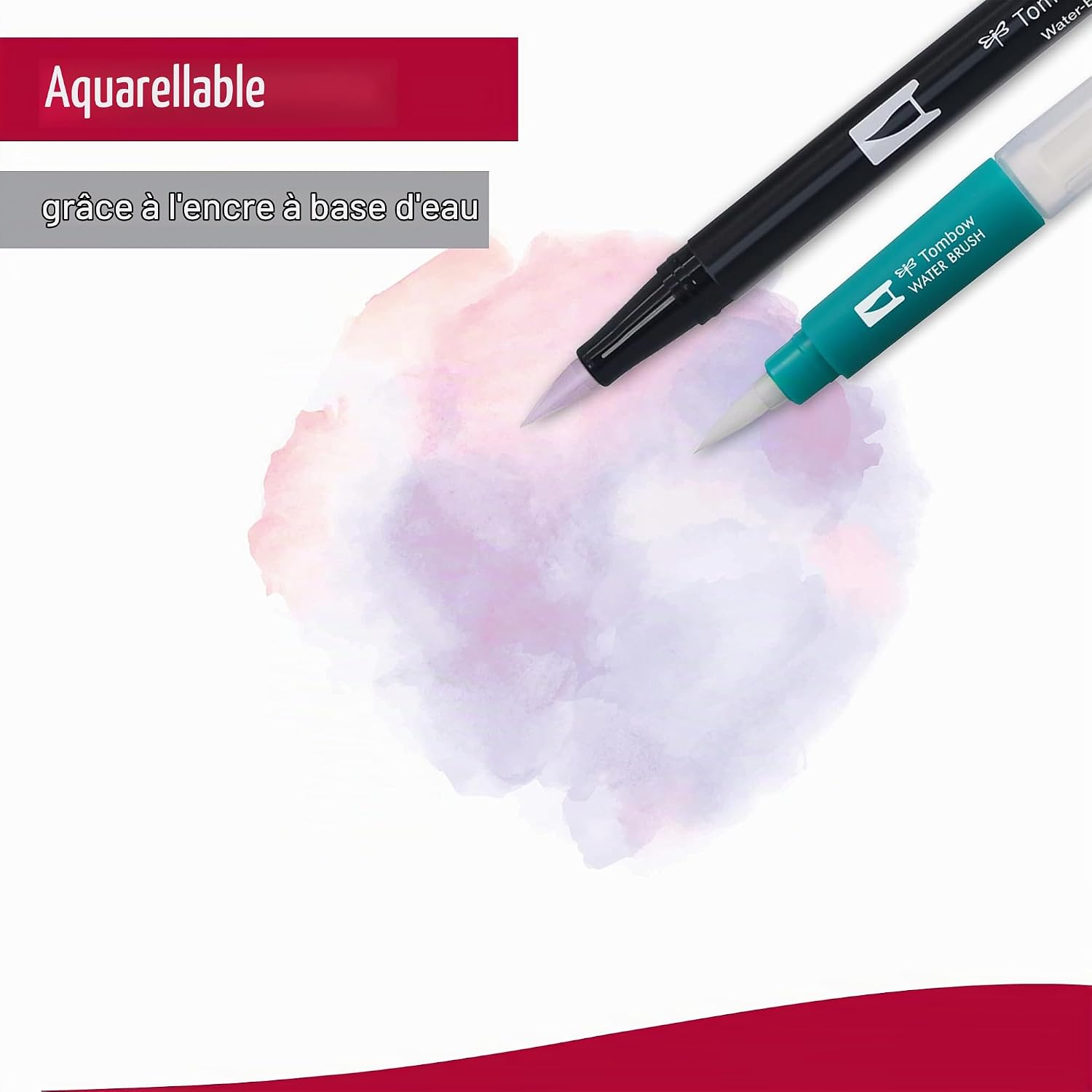 TOMBOW ABT Dual Brush Pen — Feutres pinceau double pointe x6 Gris – Image 4