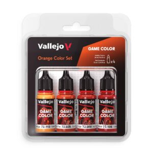 VALLEJO — Lot de 4 couleurs de jeu orange