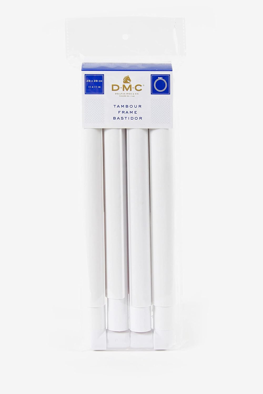 DMC — Tambour carré blanc 28 x 28 cm