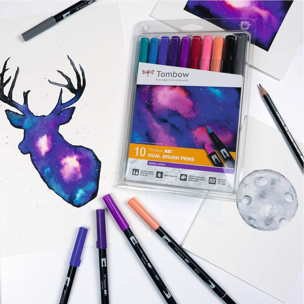 TOMBOW ABT Dual Brush Pen — Set de 10 feutres pinceaux Galaxy – Image 2