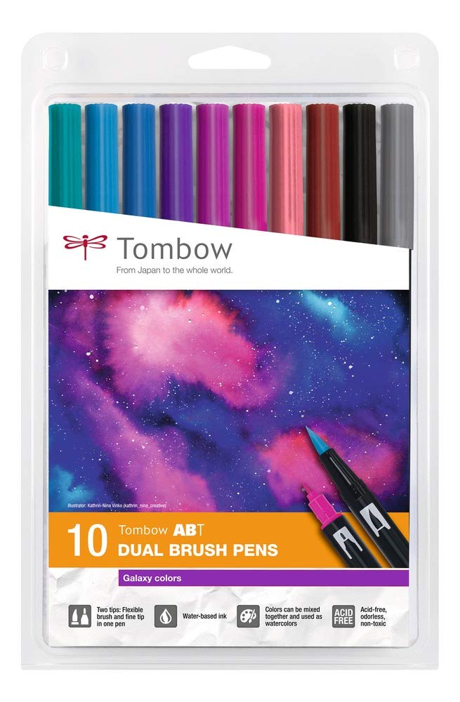 TOMBOW ABT Dual Brush Pen — Set de 10 feutres pinceaux Galaxy