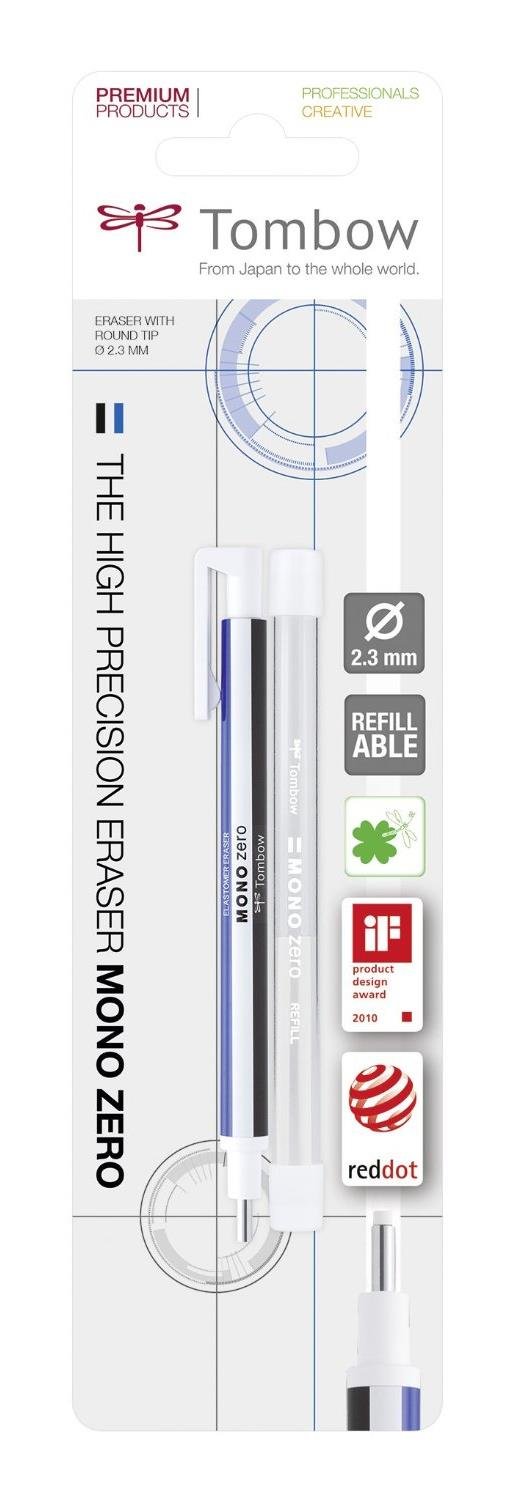 TOMBOW MONO ZERO — Stylo-gomme pointe ogive 2,3 mm