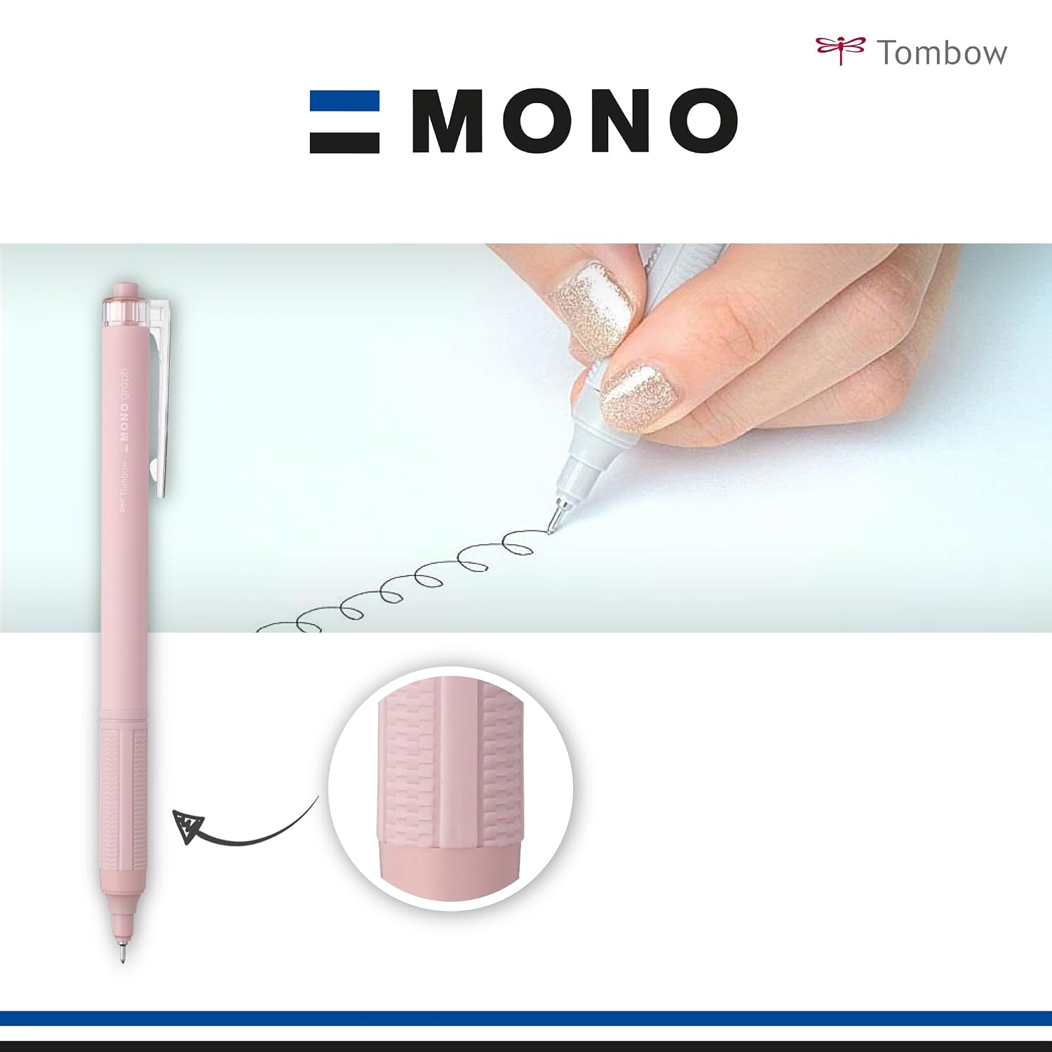 TOMBOW MONO graph Lite — Stylo à bille smokey blue – Image 3