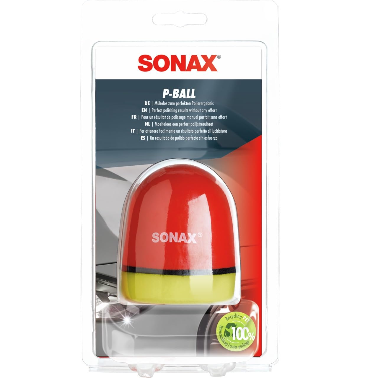 SONAX P-Ball — Éponge de polissage manuelle ergonomique