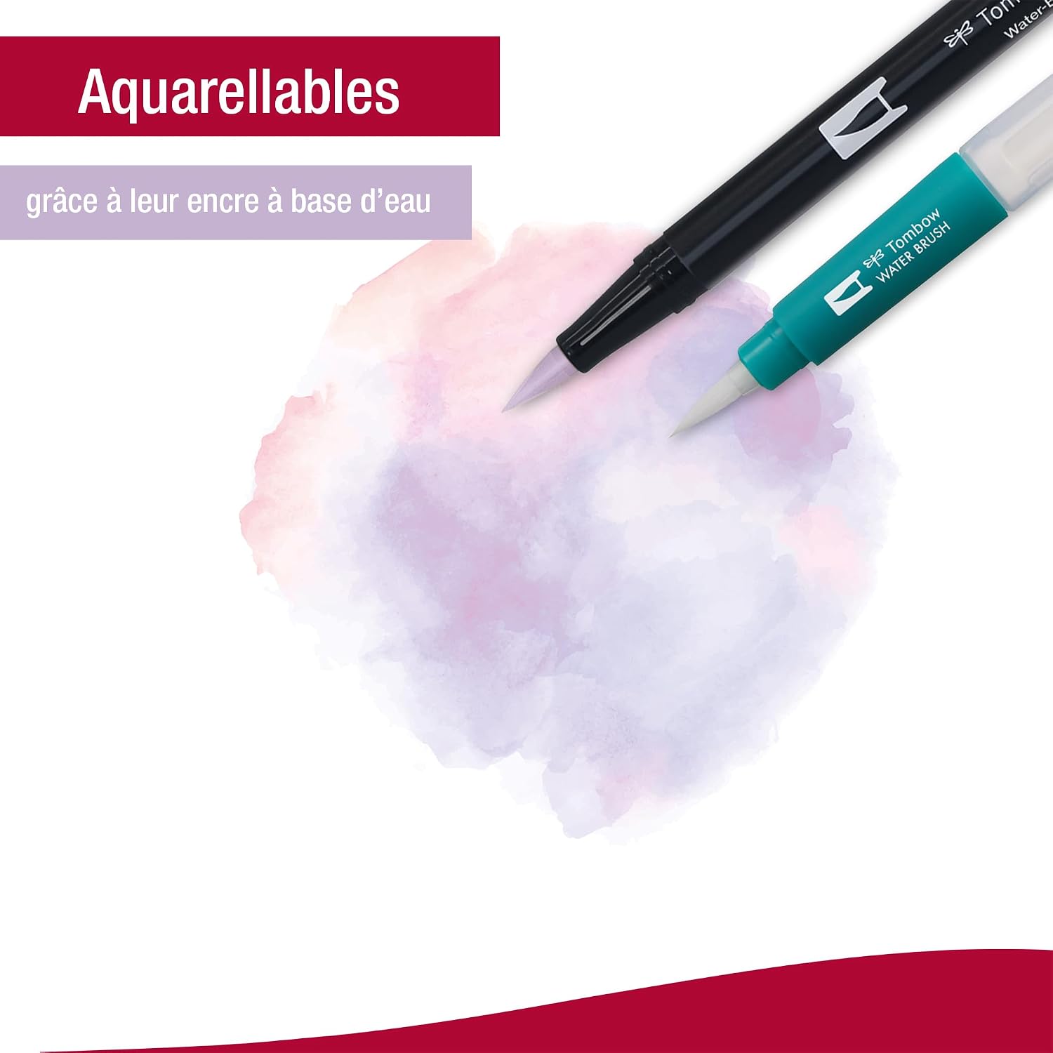 TOMBOW ABT — Lot de 6 feutres pinceau à 2 pointes pastel – Image 4