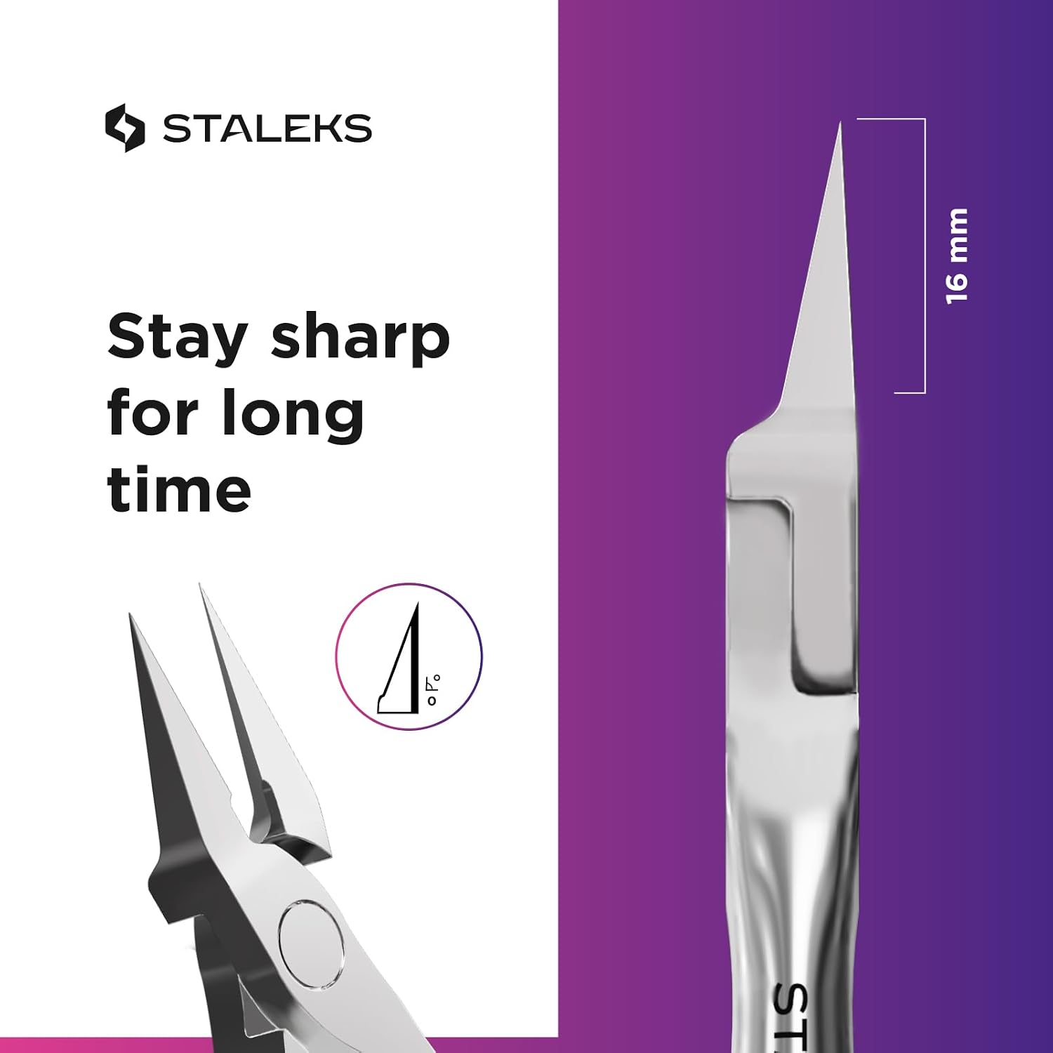 STALEKS NE-61-16 — Pince à cuticules 16 mm – Image 6