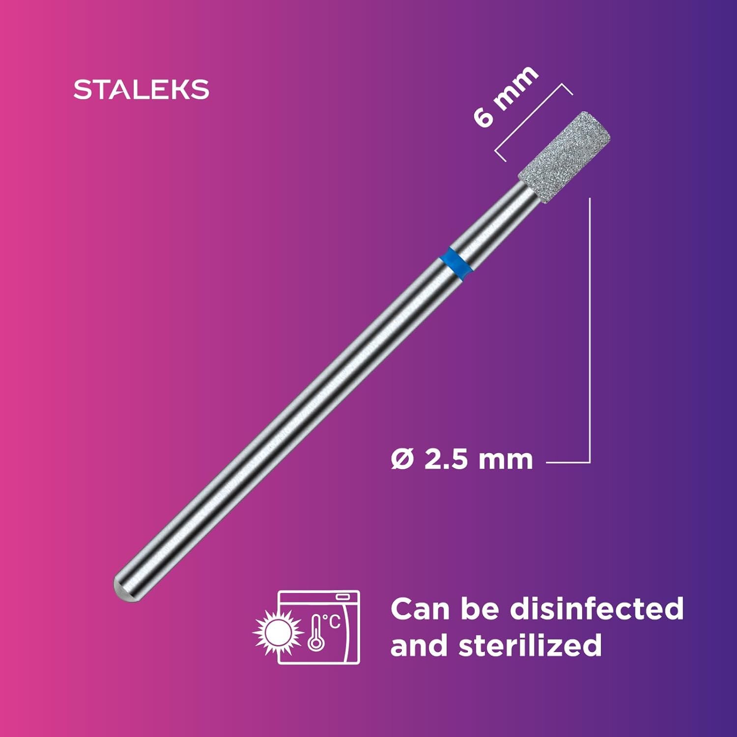 STALEKS PRO Expert — Foret à ongles diamant cylindre 2,5 mm – Image 7