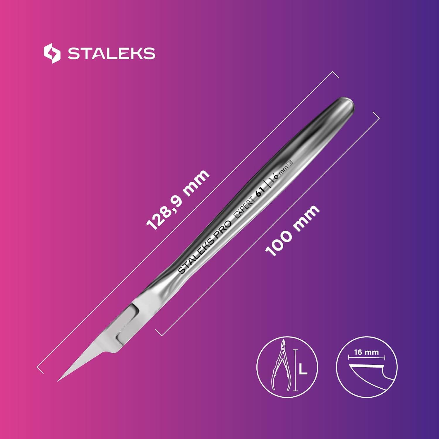 STALEKS NE-61-16 — Pince à cuticules 16 mm – Image 7