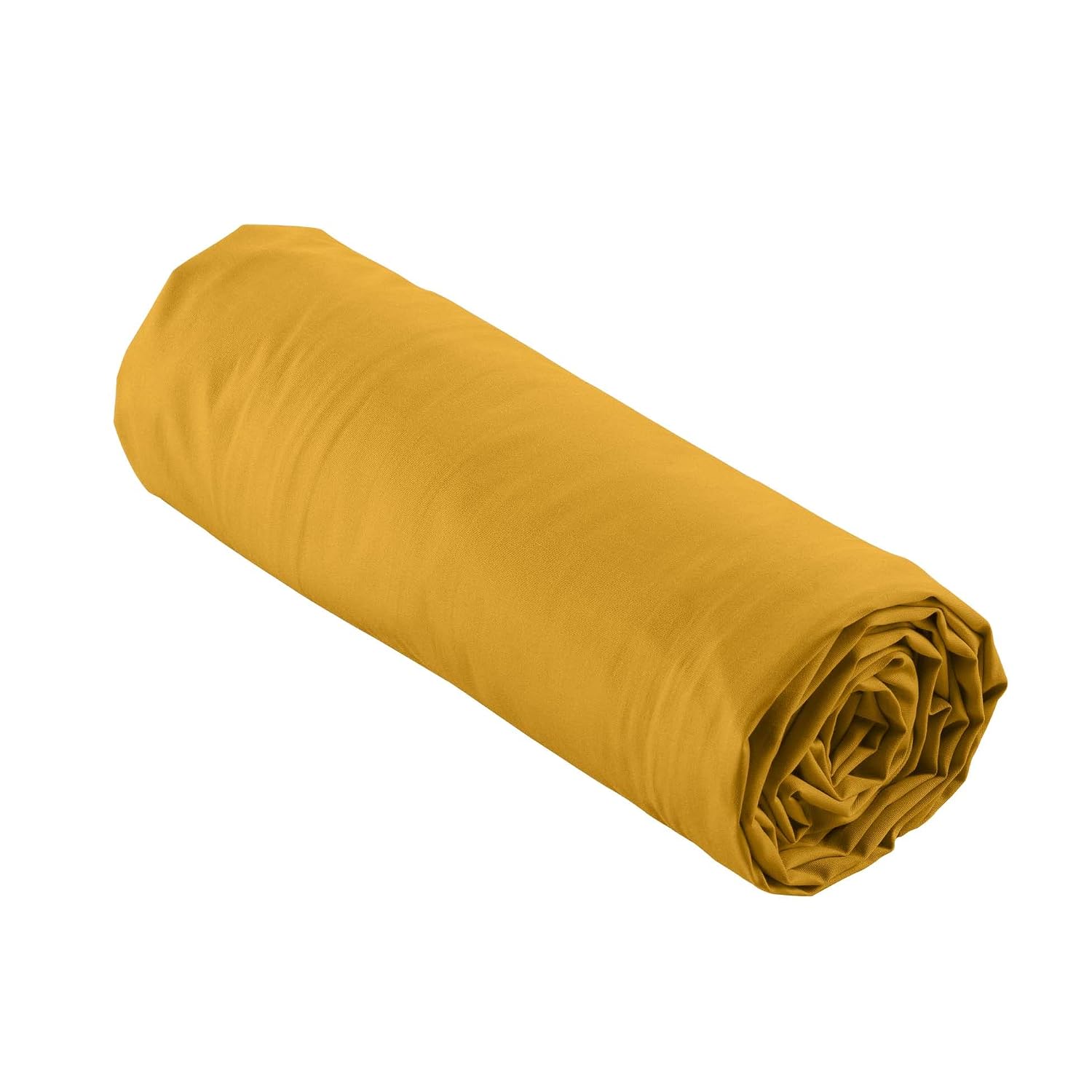DOUCEUR D'INTÉRIEUR — Drap-housse percale curry 180 x 200 cm