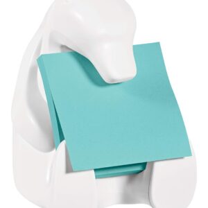 POST-IT — Dévidoir forme ours avec 2 blocs Z-Notes turquoise