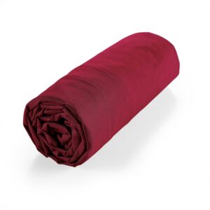 DOUCEUR D'INTÉRIEUR — Drap-housse Biolina 90 x 190 cm Bordeaux