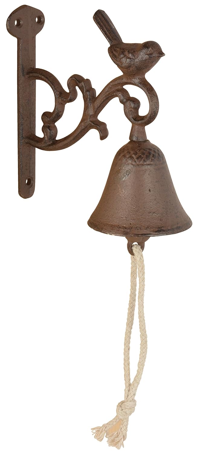 ESSCHERT DESIGN — Sonnette oiseau en métal marron