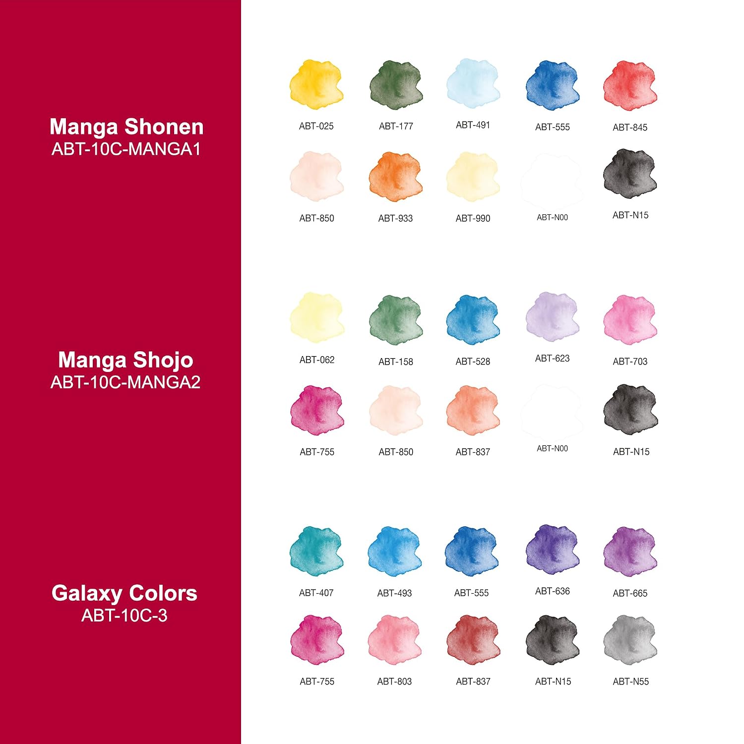 TOMBOW AB-10C-MANGA — Kit de 10 feutres pinceau double pointe – Image 6