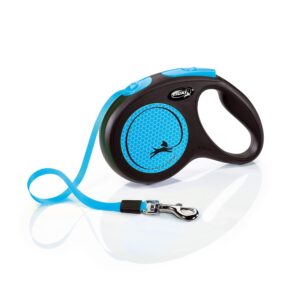 FLEXI Neon M — Laisse rétractable à sangle 5 m pour chien