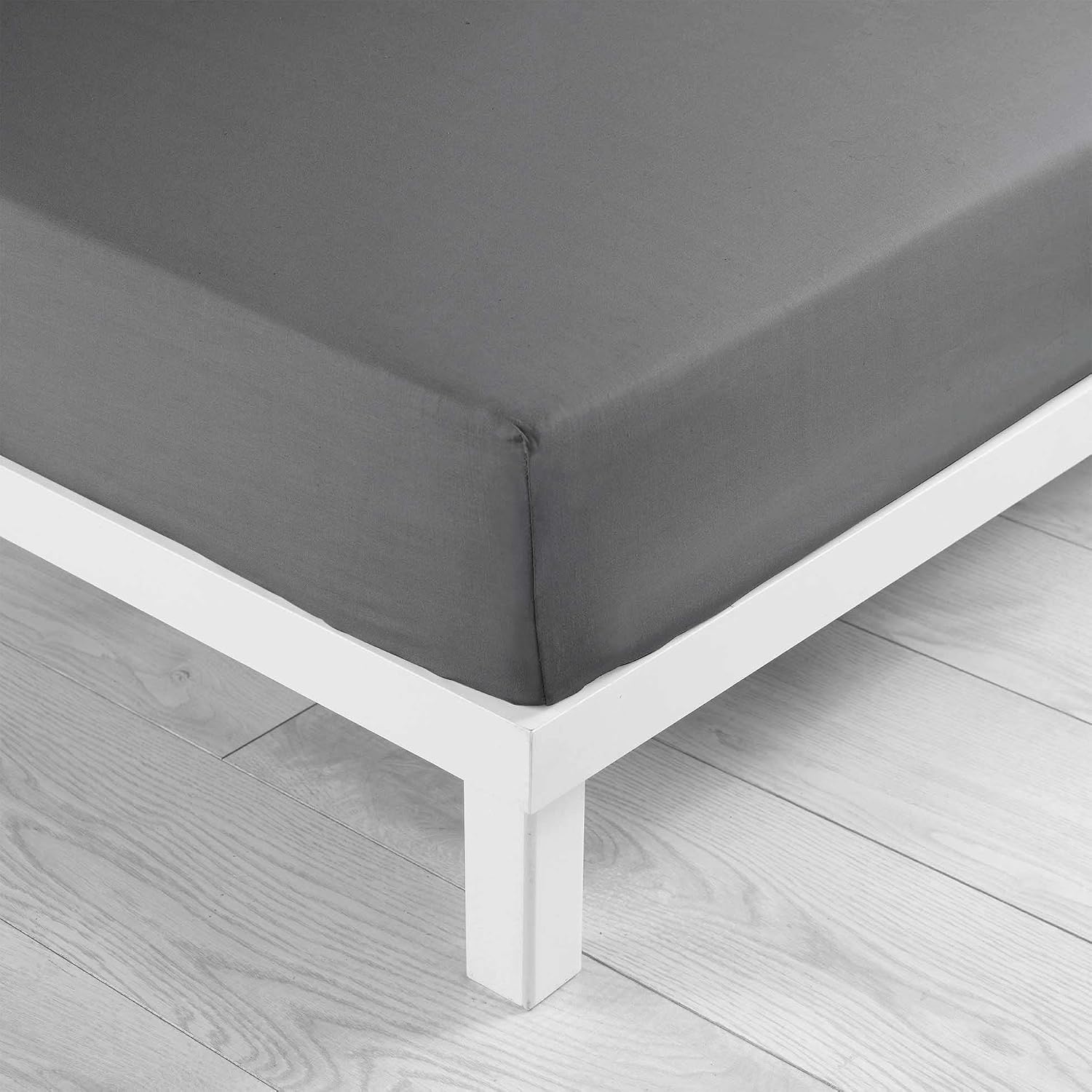 DOUCEUR D'INTÉRIEUR — Drap-housse Lina anthracite 160 x 200 cm