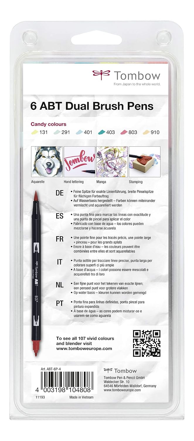 TOMBOW ABT — Lot de 6 feutres pinceau à deux pointes – Image 3