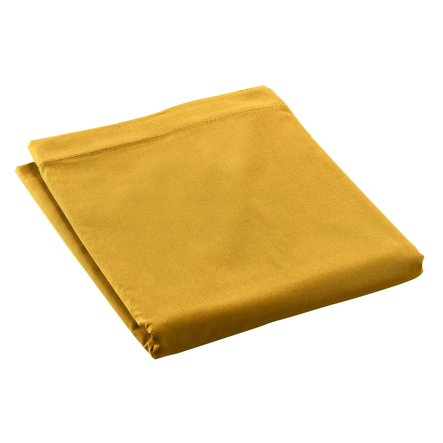 DOUCEUR D'INTÉRIEUR — Drap plat percale de coton curry 240x300 cm