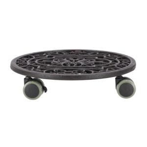ESSCHERT DESIGN — Support à roulettes rond pour plante 29,1 cm