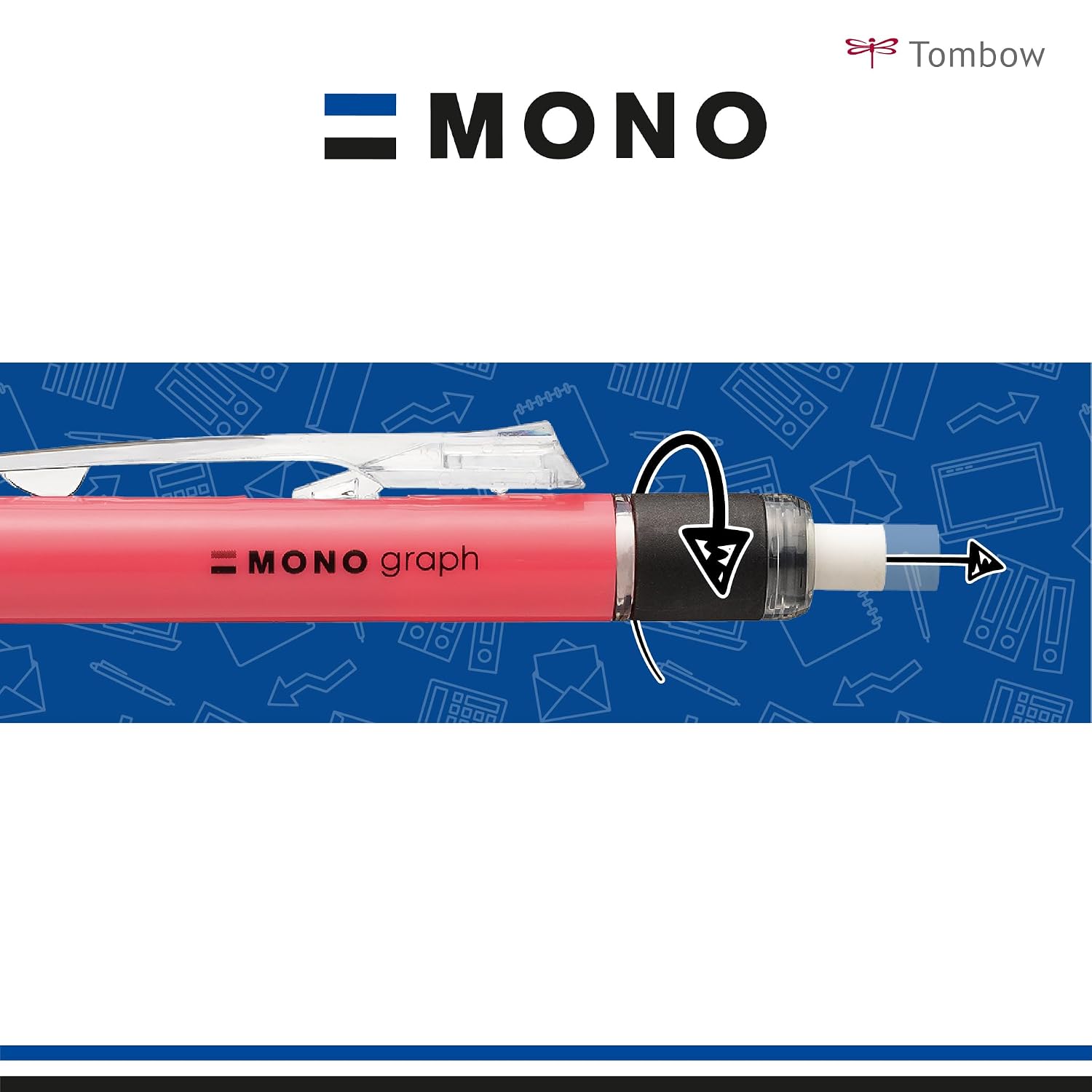 TOMBOW MONO graph — Porte-mines 0,7 mm jaune fluo – Image 4