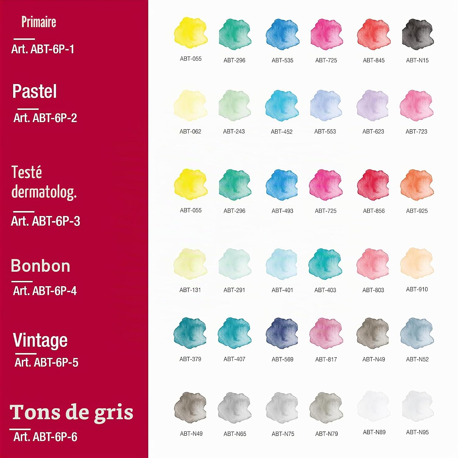 TOMBOW ABT — Lot de 6 feutres pinceau à 2 pointes pastel – Image 6