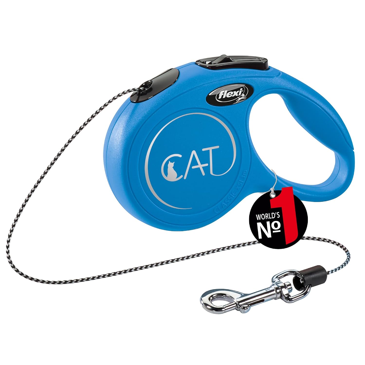 FLEXI CAT — Laisse rétractable à cordon 3 m pour chat bleu